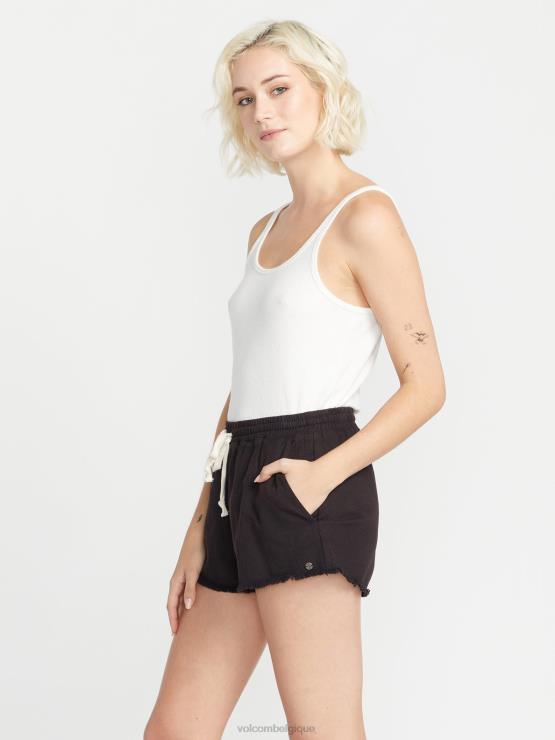 femmes Volcom noir short en pierre strutin ZJ48F954