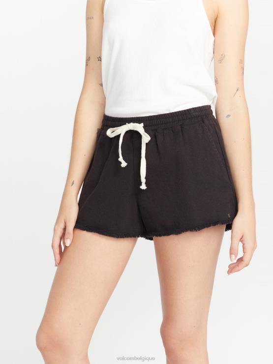 femmes Volcom noir short en pierre strutin ZJ48F954