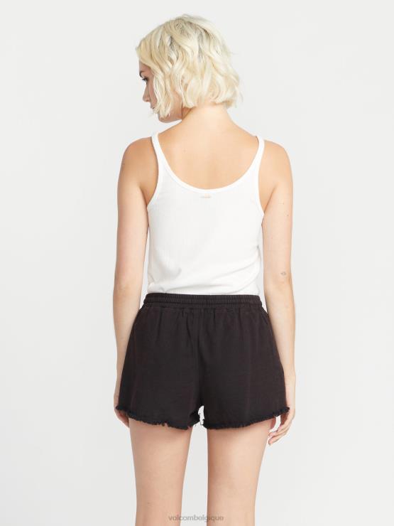 femmes Volcom noir short en pierre strutin ZJ48F954