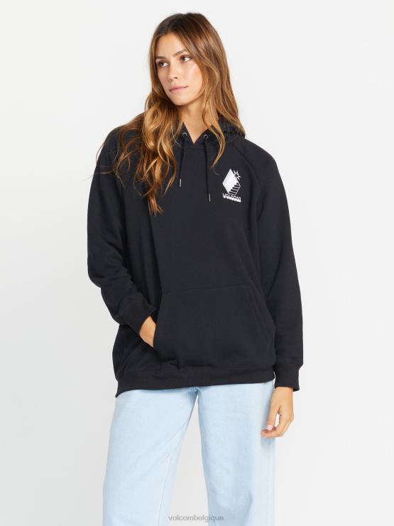 femmes Volcom noir sweat à capuche boyfriend vraiment ravi ZJ48F834