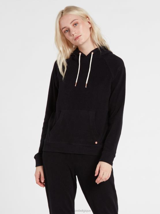 femmes Volcom noir sweat à capuche vécu dans le salon ZJ48F847