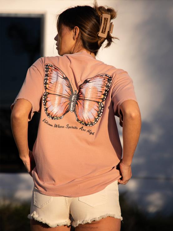 femmes Volcom argile t-shirt à manches courtes jet de pierres ZJ48F810