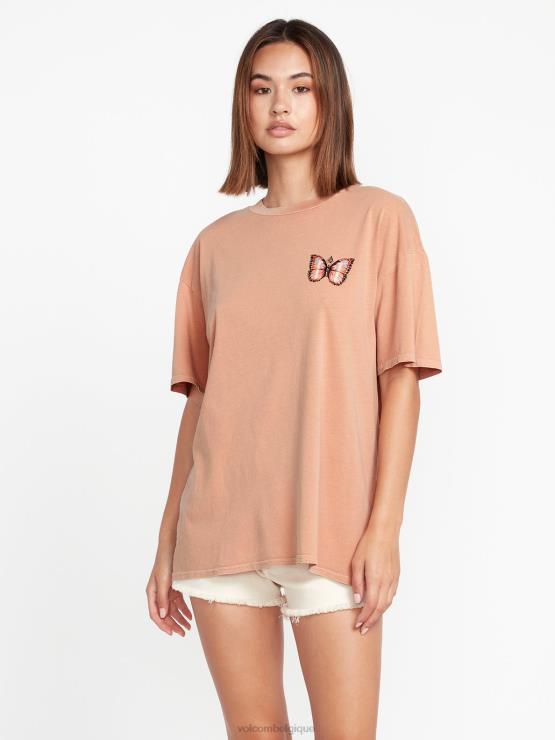 femmes Volcom argile t-shirt à manches courtes jet de pierres ZJ48F810