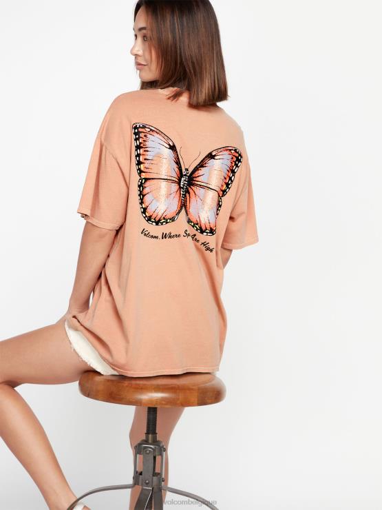 femmes Volcom argile t-shirt à manches courtes jet de pierres ZJ48F810