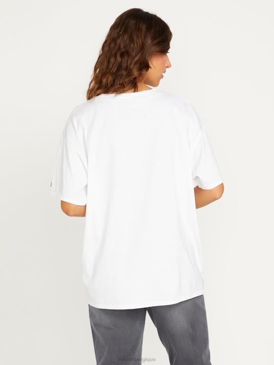 femmes Volcom blanc pierres jettent un t-shirt à manches courtes solide ZJ48F820
