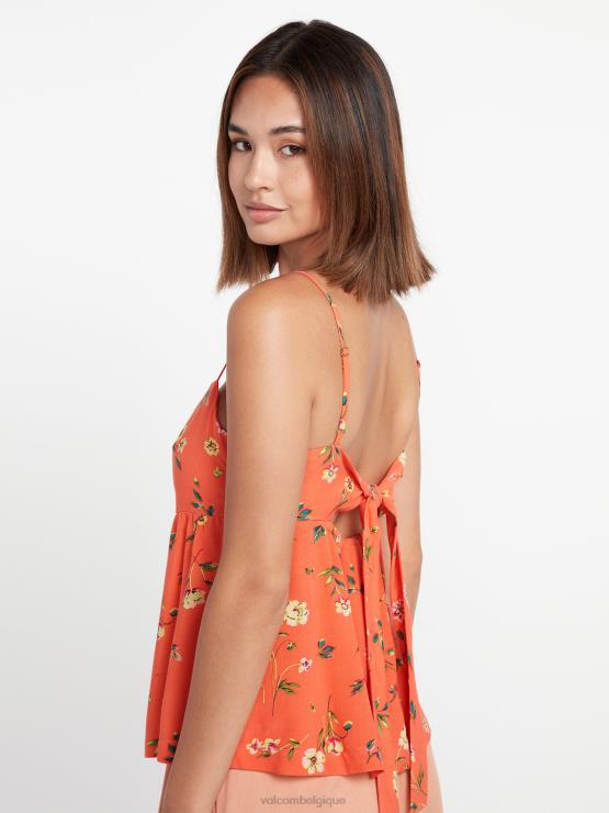 femmes Volcom corail foncé débardeur mahalo mucho ZJ48F808