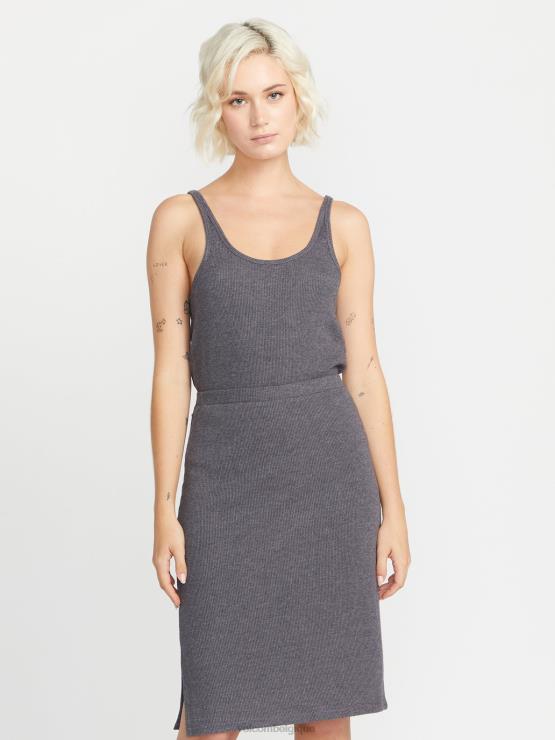 femmes Volcom noir a vécu dans le réservoir de côtes du salon ZJ48F769