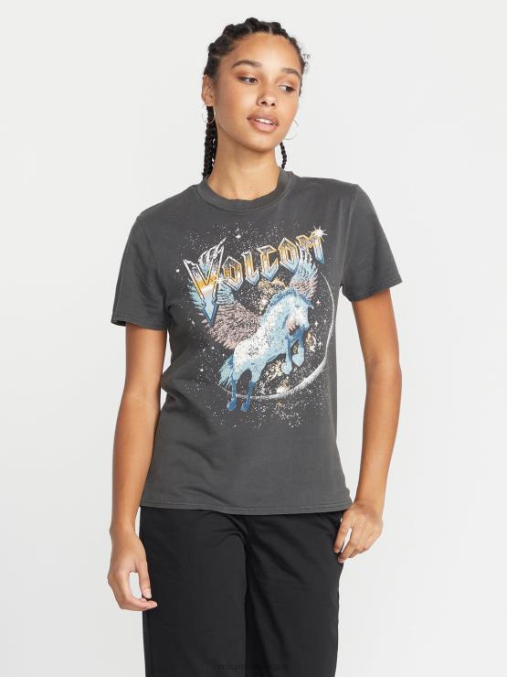 femmes Volcom noir enfermez-le t-shirt à manches courtes ZJ48F779