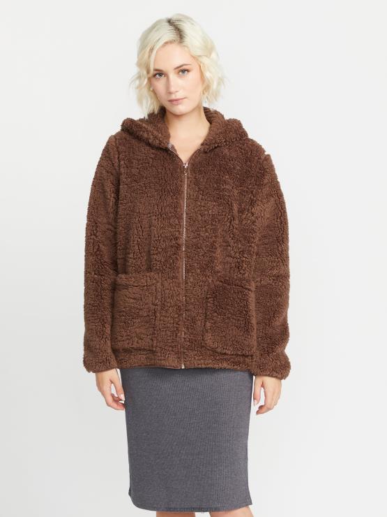 femmes Volcom chocolat vécu dans le salon phuz up veste ZJ48F902