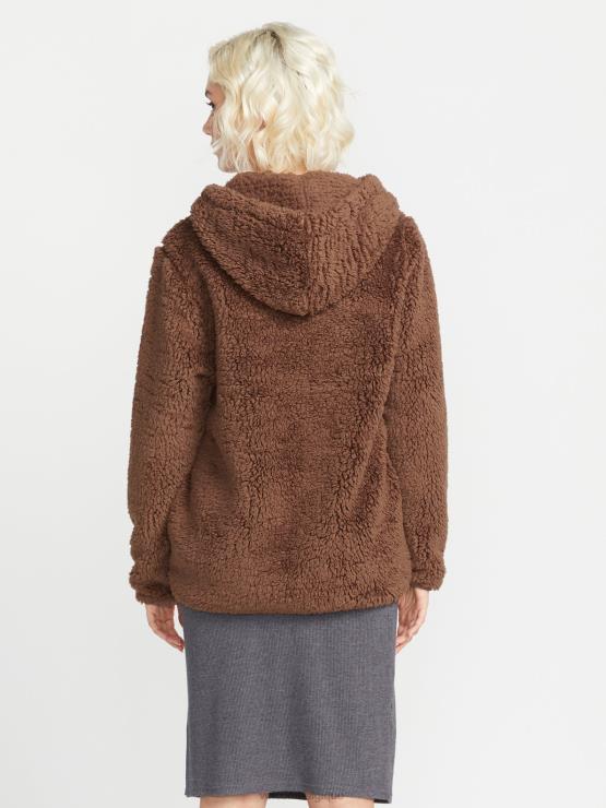 femmes Volcom chocolat vécu dans le salon phuz up veste ZJ48F902