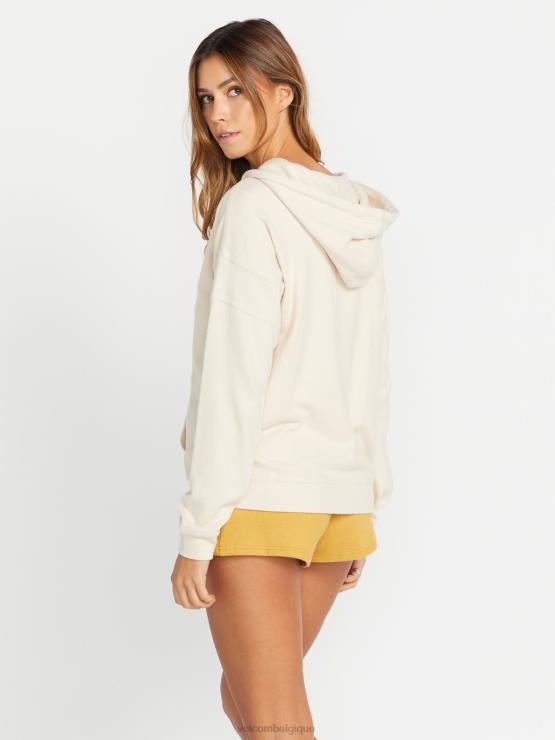 femmes Volcom crème veste zippée living in lounge ZJ48F848