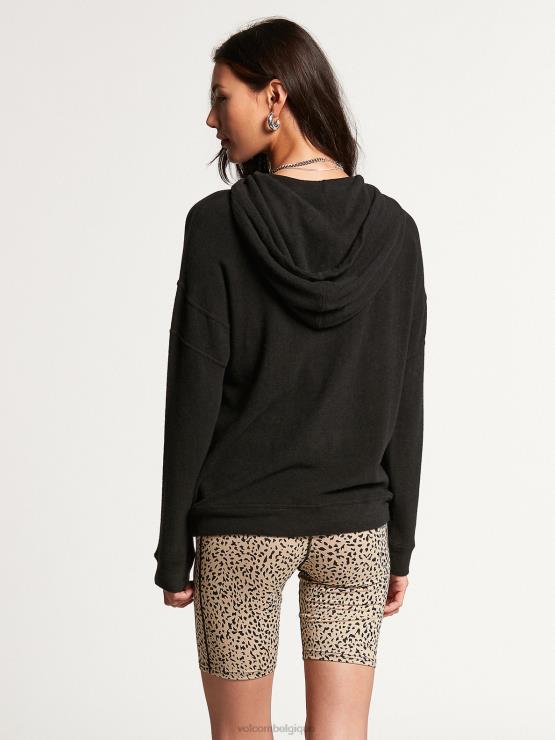 femmes Volcom noir veste zippée living in lounge ZJ48F849