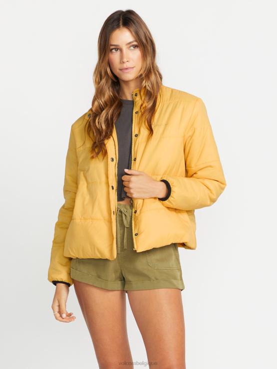 femmes Volcom poussière d\'or veste bouffante pas assez ZJ48F890