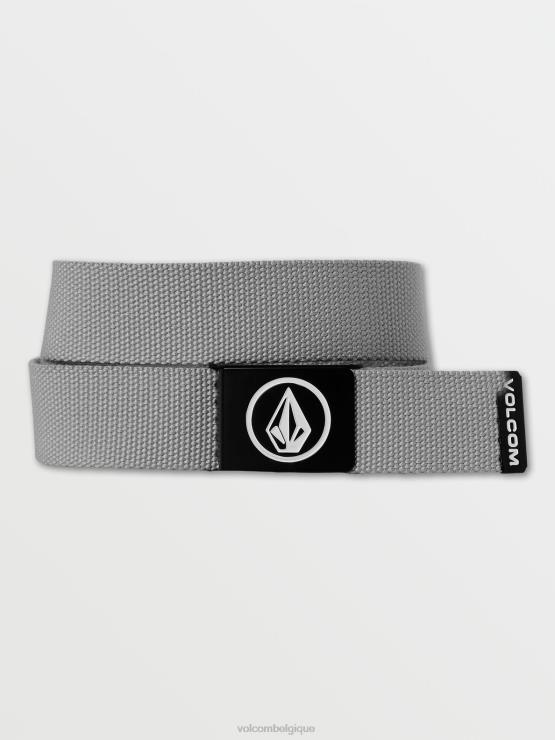Hommes Volcom gris chiné ceinture web cercle ZJ48F427