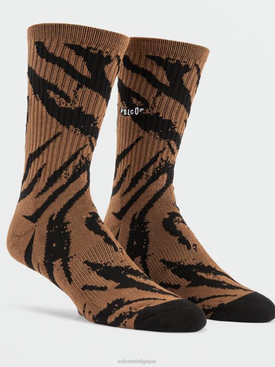 Hommes Volcom le tabac pistolet chaussettes ZJ48F442