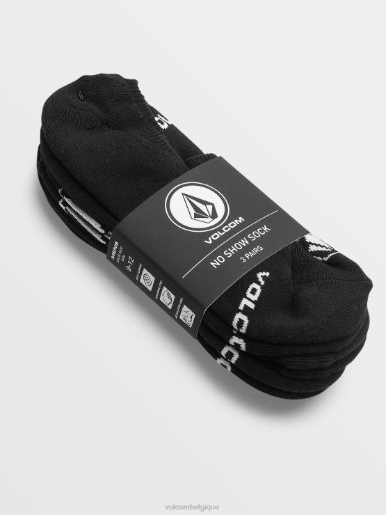 Hommes Volcom noir Lot de 3 paires de chaussettes en pierre invisibles ZJ48F439