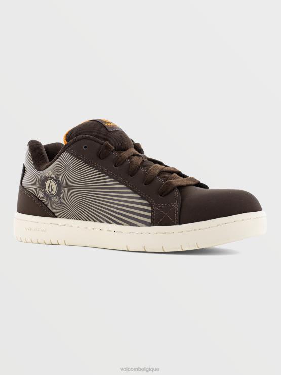Hommes Volcom marron foncé vêtements de travail pierre op art chaussures ZJ48F628