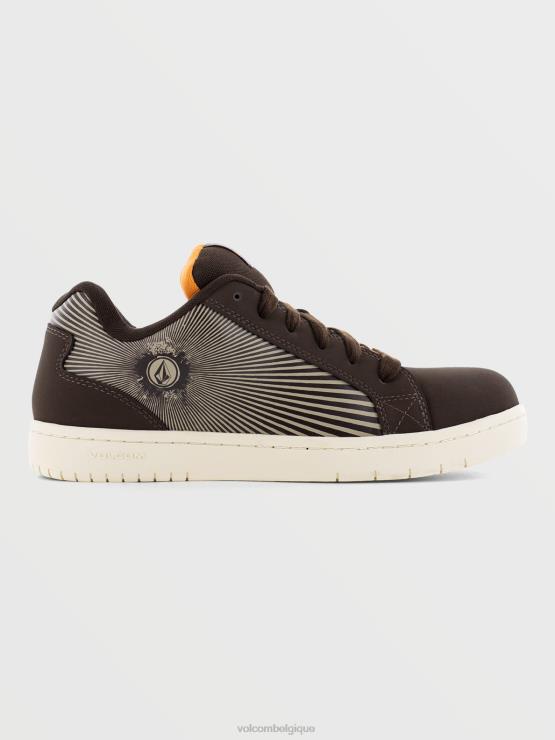 Hommes Volcom marron foncé vêtements de travail pierre op art chaussures ZJ48F628