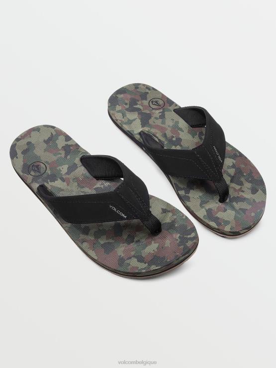 Hommes Volcom camouflage foncé sandales vainqueur ZJ48F601