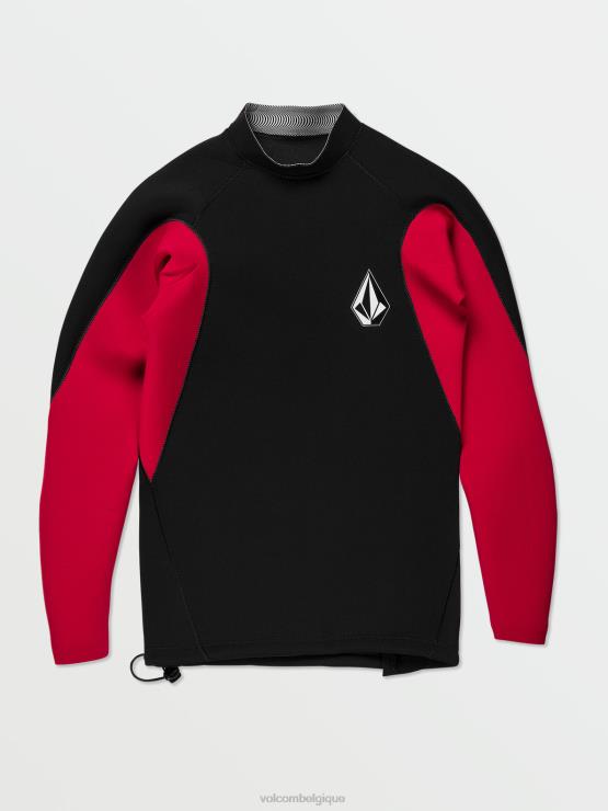 Hommes Volcom noir veste de combinaison surf vitals jack robinson 2mm upf 50 ZJ48F654