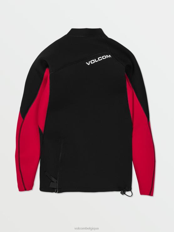 Hommes Volcom noir veste de combinaison surf vitals jack robinson 2mm upf 50 ZJ48F654