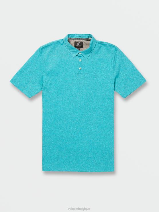 Hommes Volcom bleu électrique polo wowzer manches courtes ZJ48F154
