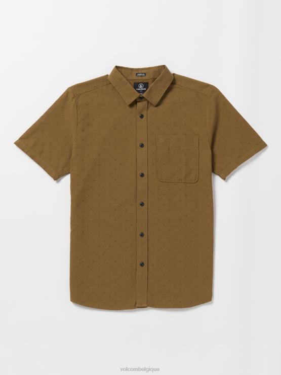 Hommes Volcom boue chemise à manches courtes de chevalier de date ZJ48F125