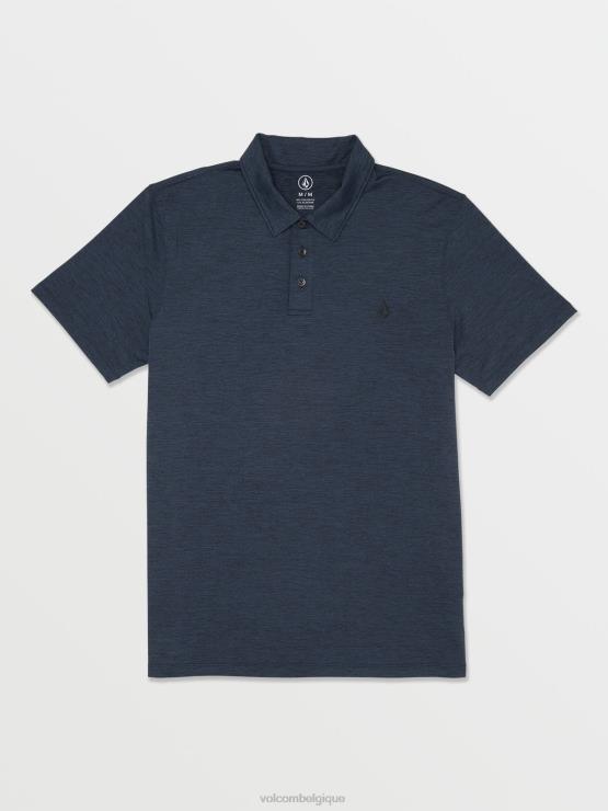 Hommes Volcom bruyère marine polo à manches courtes hazard pro ZJ48F139
