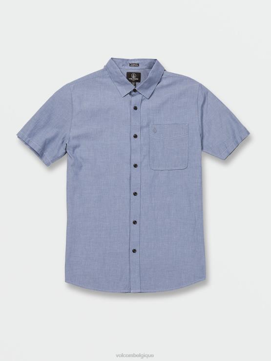 Hommes Volcom chambray chemise à manches courtes de chevalier de date ZJ48F136
