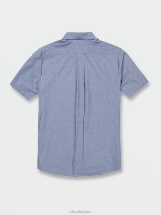 Hommes Volcom chambray chemise à manches courtes de chevalier de date ZJ48F136