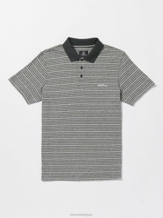 Hommes Volcom furtivité polo à manches courtes en pierre statique ZJ48F126