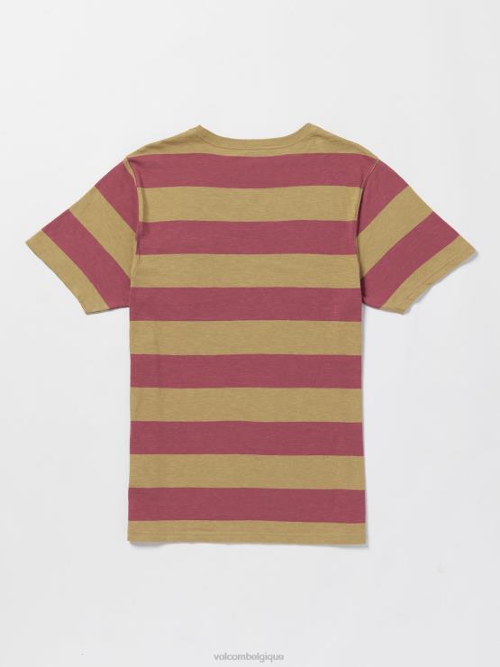 Hommes Volcom kaki foncé chemise à manches courtes ras du cou bolders ZJ48F131