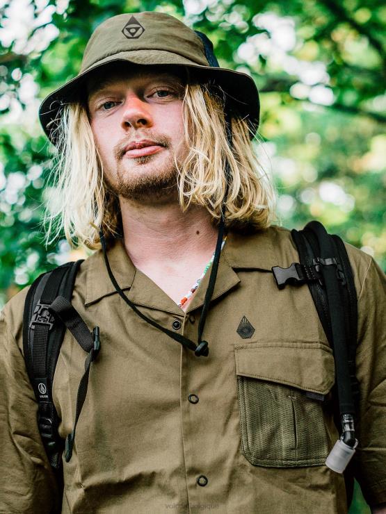 Hommes Volcom mousse d\'hiver skate vitals chemise manches courtes alec majerus ZJ48F153