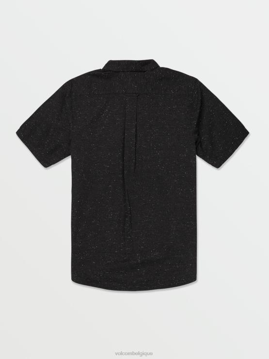 Hommes Volcom noir chemise à manches courtes de chevalier de date ZJ48F138