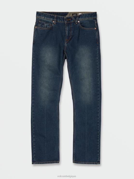 Hommes Volcom bleu mûri jean coupe moderne solver ZJ48F358