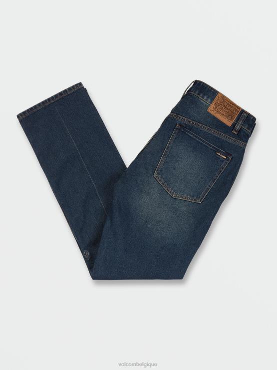 Hommes Volcom bleu mûri jean coupe moderne solver ZJ48F358