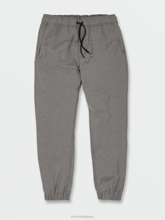 Hommes Volcom gris chiné frickin cross shred pantalon de jogging à taille élastique ZJ48F326