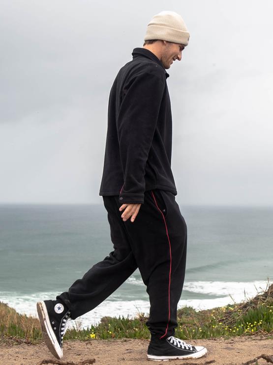 Hommes Volcom noir pantalon taille élastique jack robinson surf vitals ZJ48F335