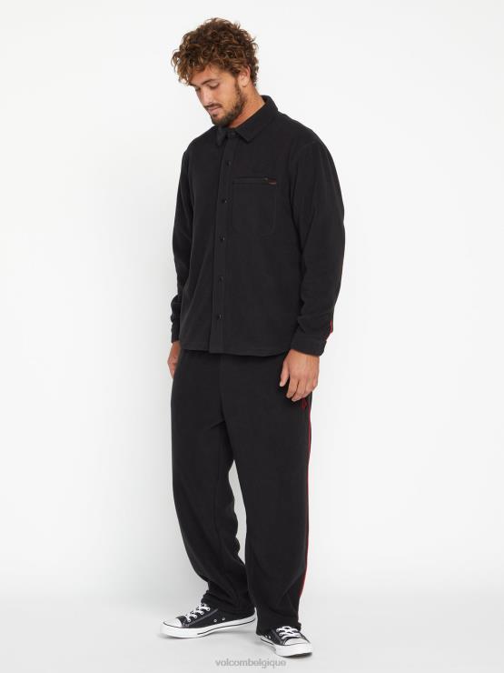 Hommes Volcom noir pantalon taille élastique jack robinson surf vitals ZJ48F335