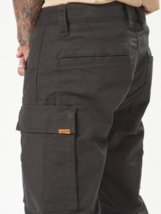 Hommes Volcom noir pantalon étrier de travail ZJ48F312