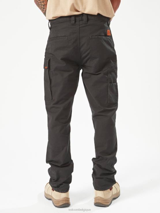Hommes Volcom noir pantalon étrier de travail ZJ48F312