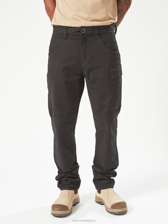 Hommes Volcom noir pantalon étrier de travail ZJ48F312