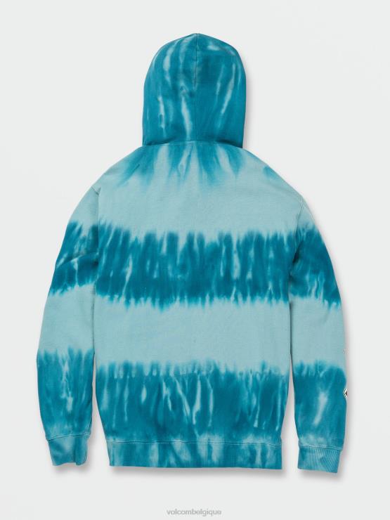Hommes Volcom bleu côtier sweat à capuche pierre iconique plus ZJ48F181
