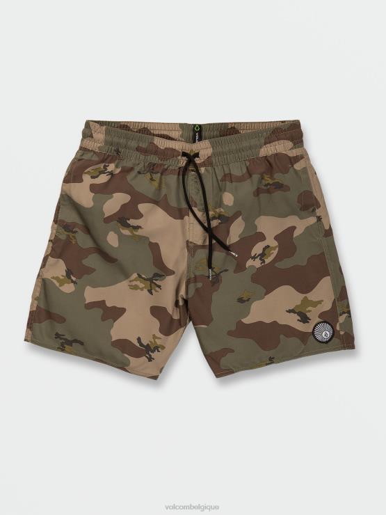 Hommes Volcom camouflage boxer à taille élastique et imprimé central ZJ48F249