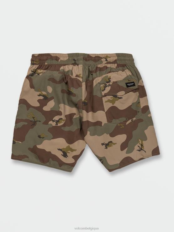 Hommes Volcom camouflage boxer à taille élastique et imprimé central ZJ48F249