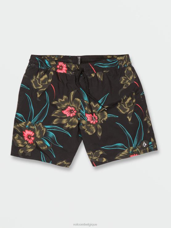 Hommes Volcom combo noir caleçon à taille élastique polly pack ZJ48F279