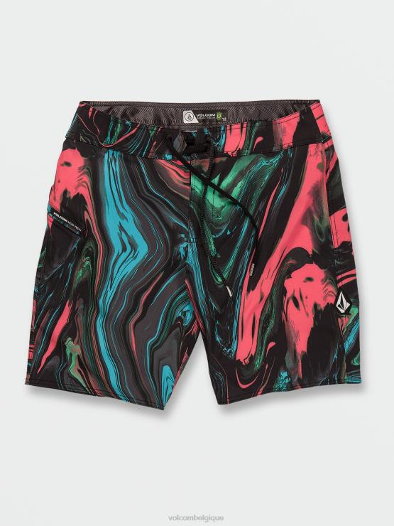 Hommes Volcom noir boxer mod-tech marbre psyché ZJ48F285
