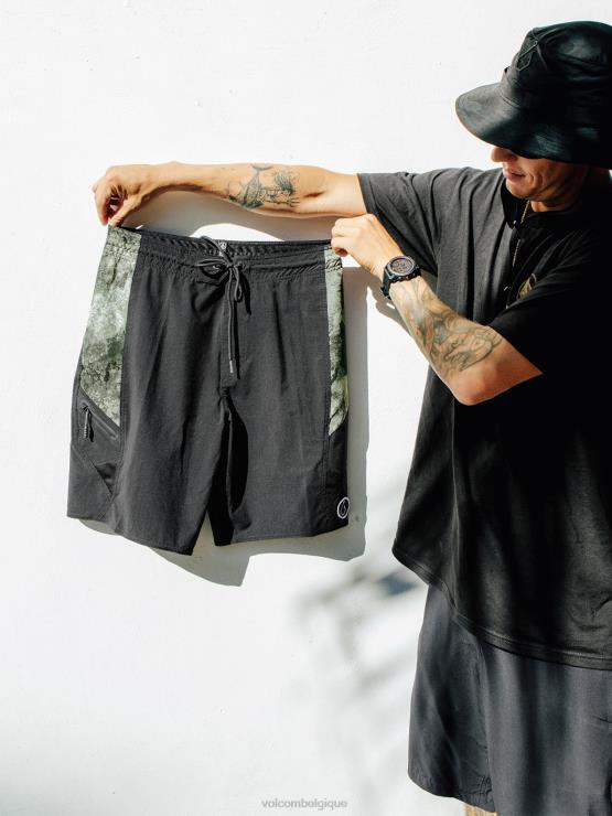 Hommes Volcom noir surf vitals balaram pile mod troncs ZJ48F266