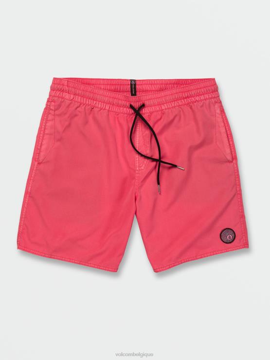 Hommes Volcom saumon rouge caleçon central à taille élastique ZJ48F280
