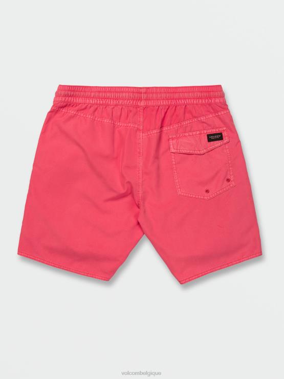Hommes Volcom saumon rouge caleçon central à taille élastique ZJ48F280